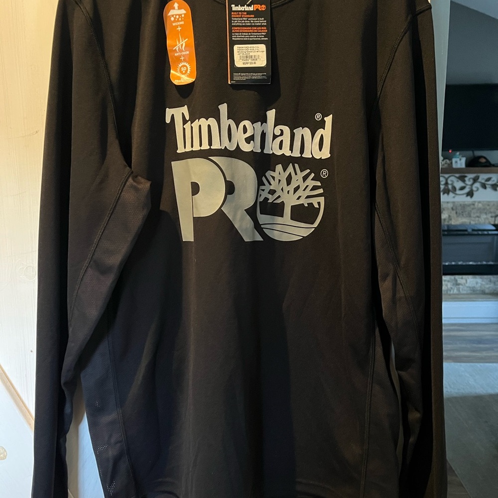Timberland PRO Black Wicking Long Sleeve Jersey Men’s Sz L NWT